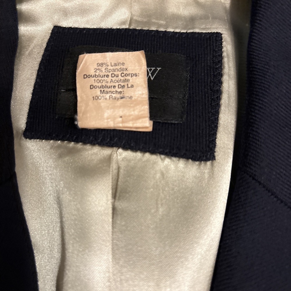 J Crew Original Schoolboy Blazer Womens Preppy Gold Button Wool Size 4 Navy - Picture 7 of 8